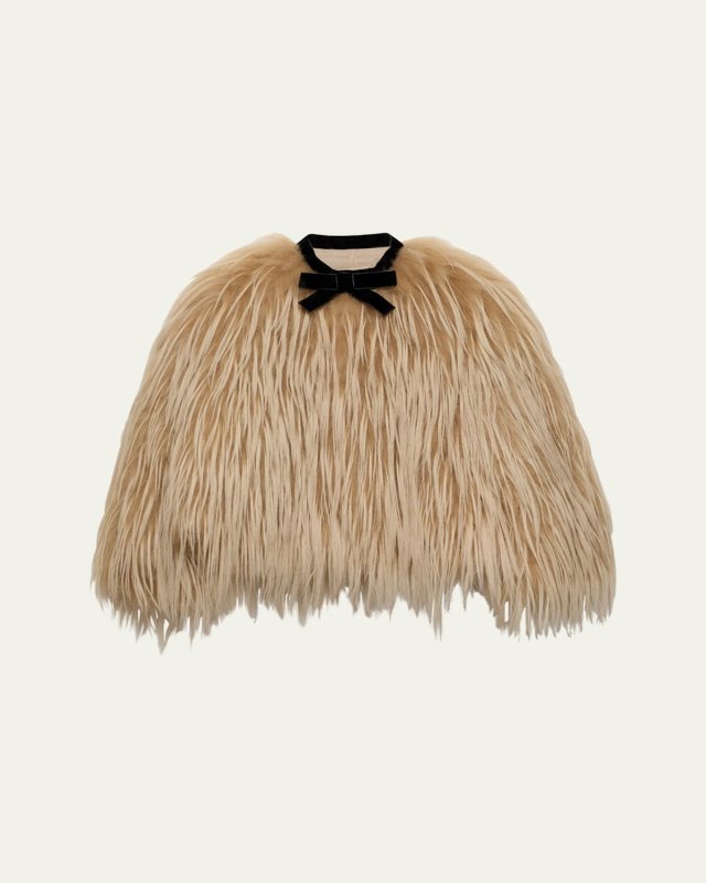 Faux Fur Ribbon Jacket